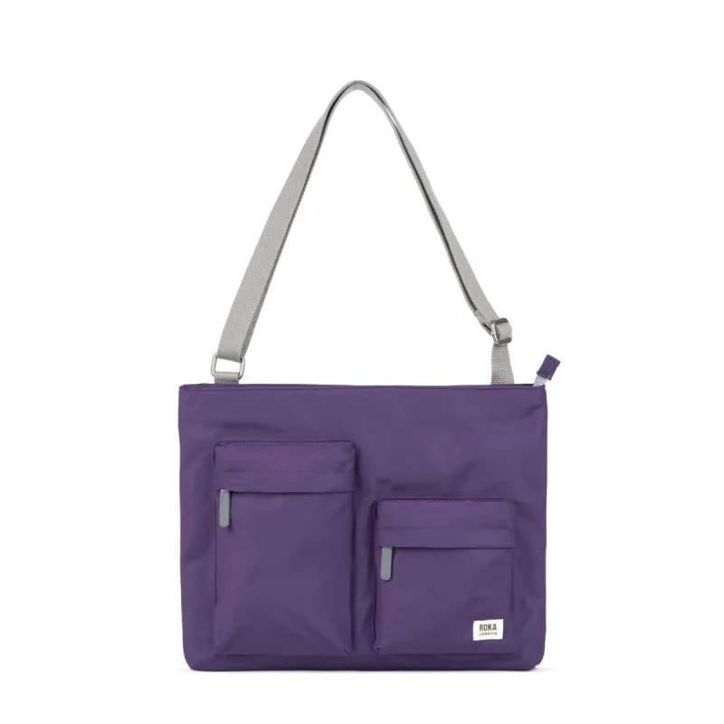ROKA Moorgate M Medium Recycled Nylon Bag - Majestic Purple sold by The Foot Factory