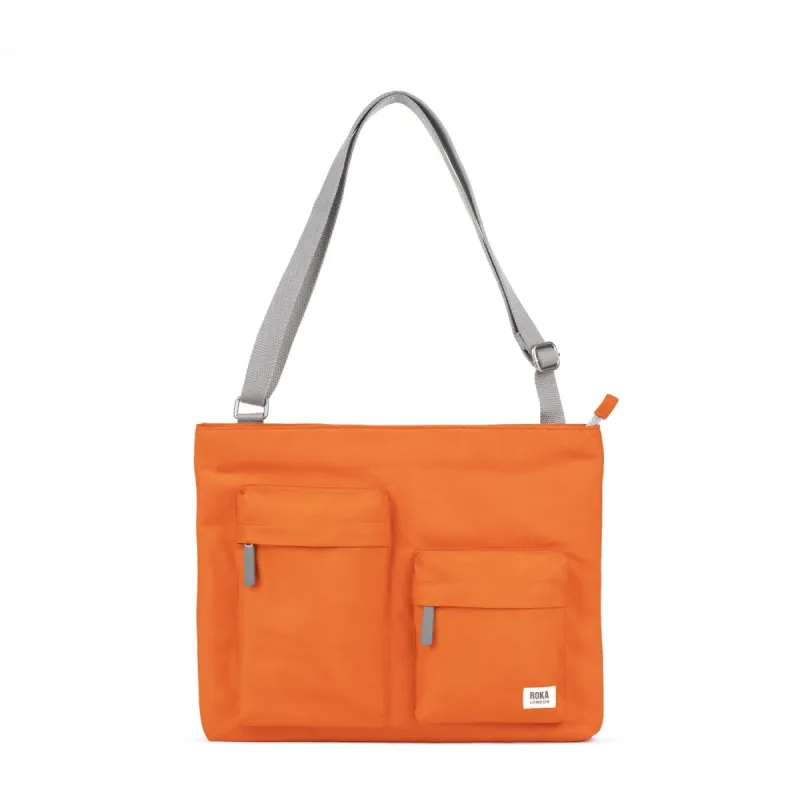 ROKA Moorgate M Medium Recycled Nylon Bag - Burnt Orange sold by The Foot Factory
