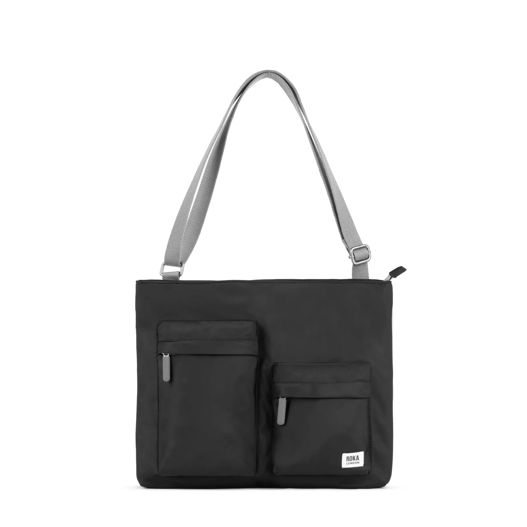 ROKA Moorgate M Medium Recycled Nylon Bag - Black sold by The Foot Factory
