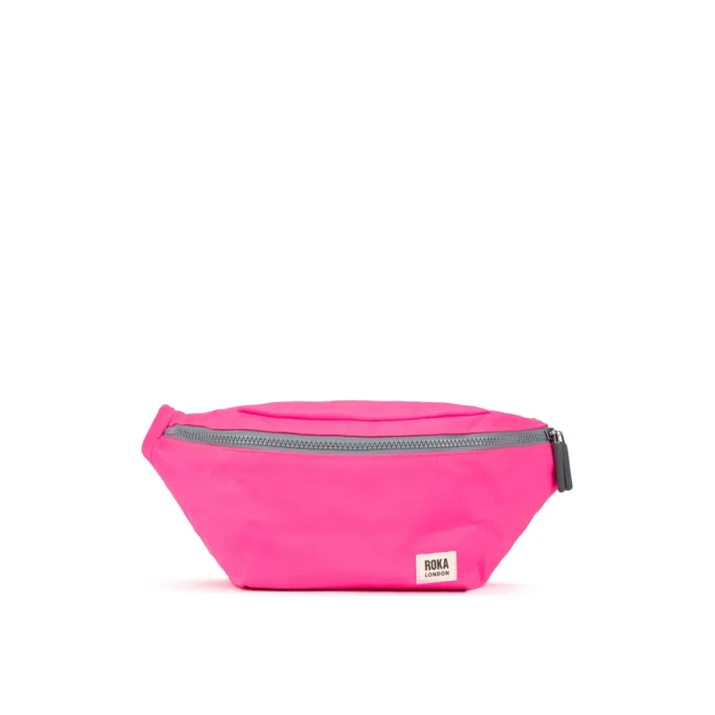 ROKA Jubilee Medium Recycled Nylon Bag - Neon Pink sold by The Foot Factory