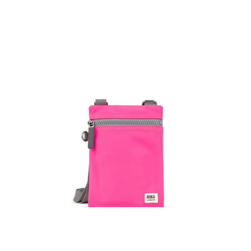 ROKA Chelsea Neon Pink Recycled Nylon Bag sold by The Foot Factory