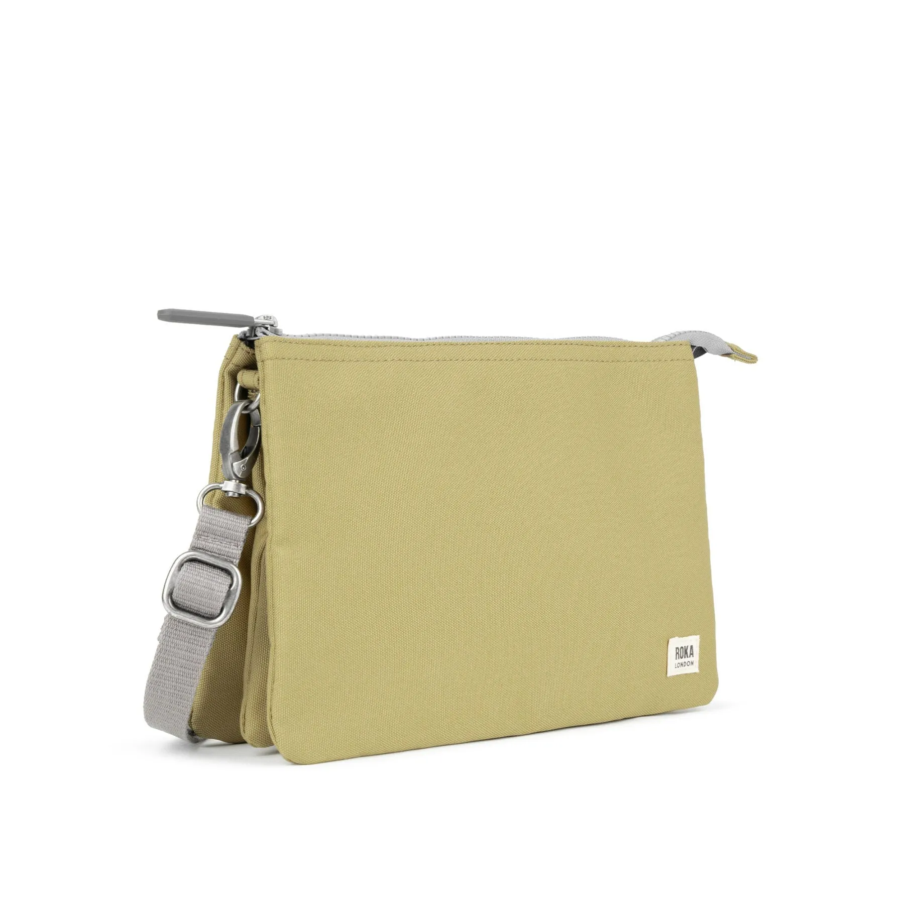 ROKA Carnaby Crossbody XL Khaki Recycled Canvas Bag sold by The Foot Factory product image thumbnail 2