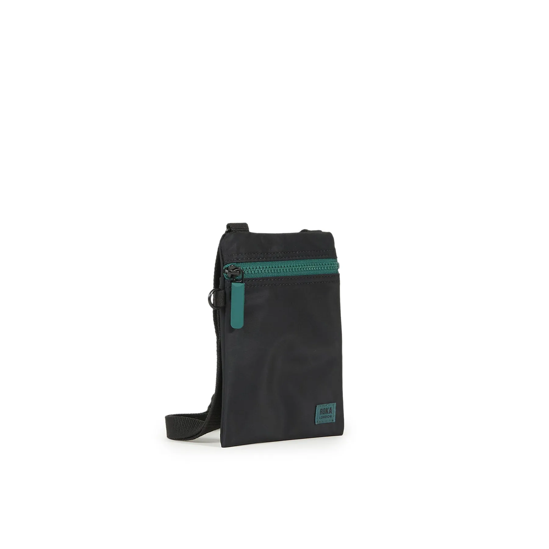 ROKA All Black Chelsea Teal Recycled Nylon Bag sold by The Foot Factory product image thumbnail 2