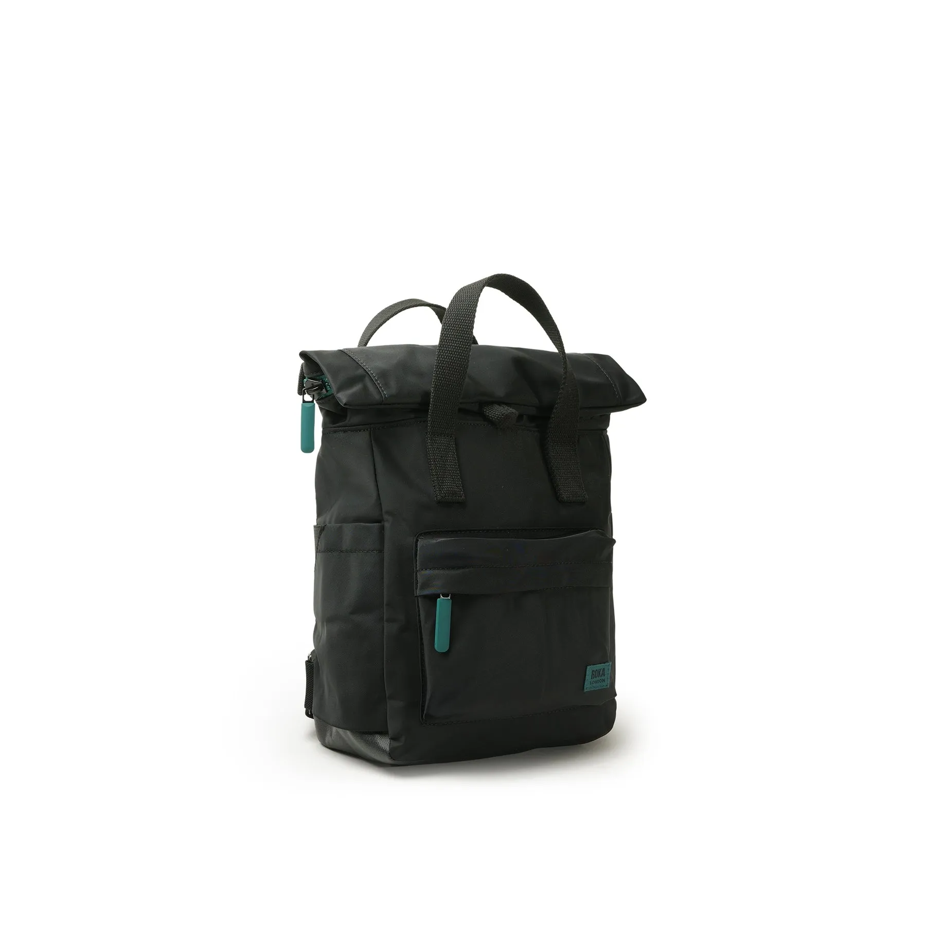 ROKA All Black Canfield B Teal Small Recycled Nylon Bag sold by The Foot Factory product image thumbnail 2