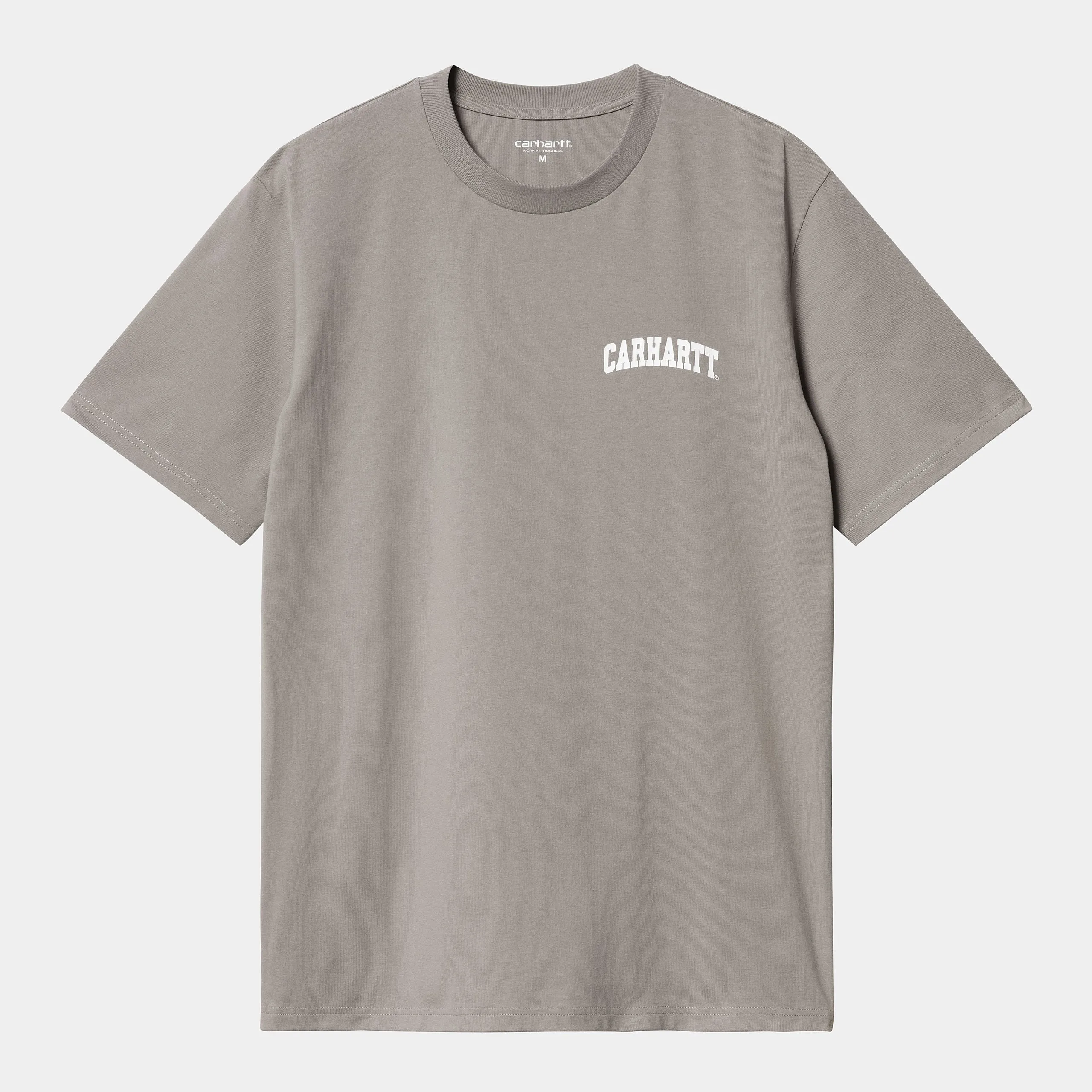 Carhartt WIP Mens University Script T-Shirt - Misty Grey sold by The Foot Factory