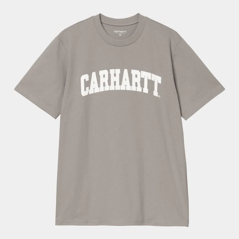 Carhartt WIP Mens University T-Shirt - Misty Grey sold by The Foot Factory
