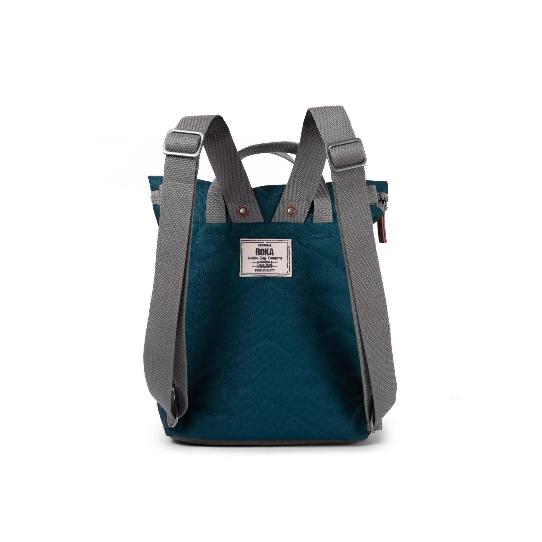 ROKA Finchley A Teal Small Recycled Canvas Bag sold by The Foot Factory product image thumbnail 3