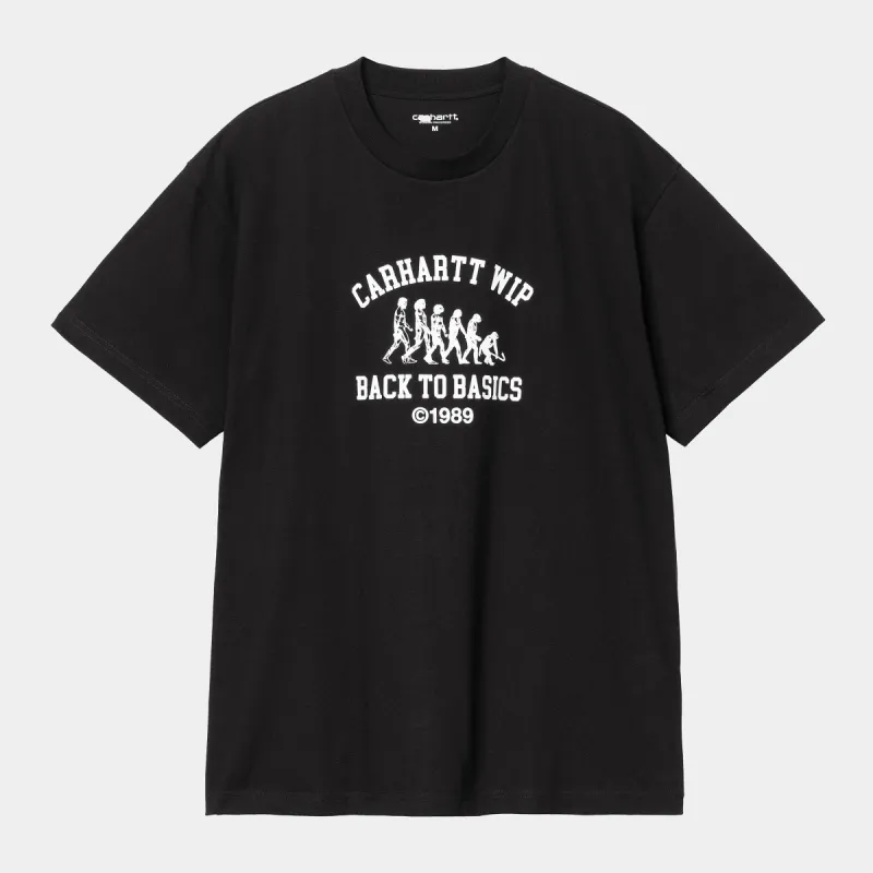 Carhartt WIP Mens Baisics T-Shirt - Black / White sold by The Foot Factory