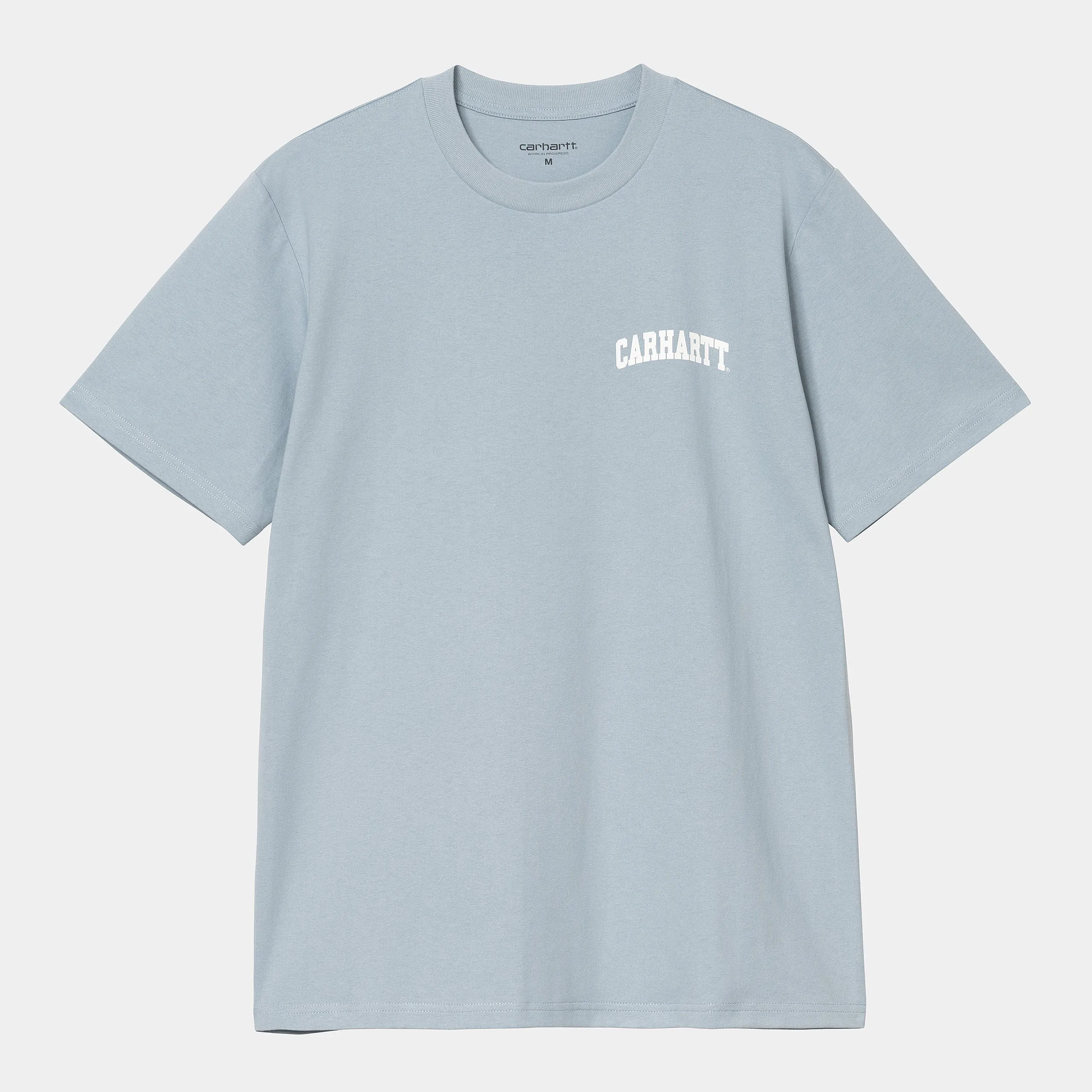 Carhartt WIP Mens University Script T-Shirt - Dusty Ice sold by The Foot Factory