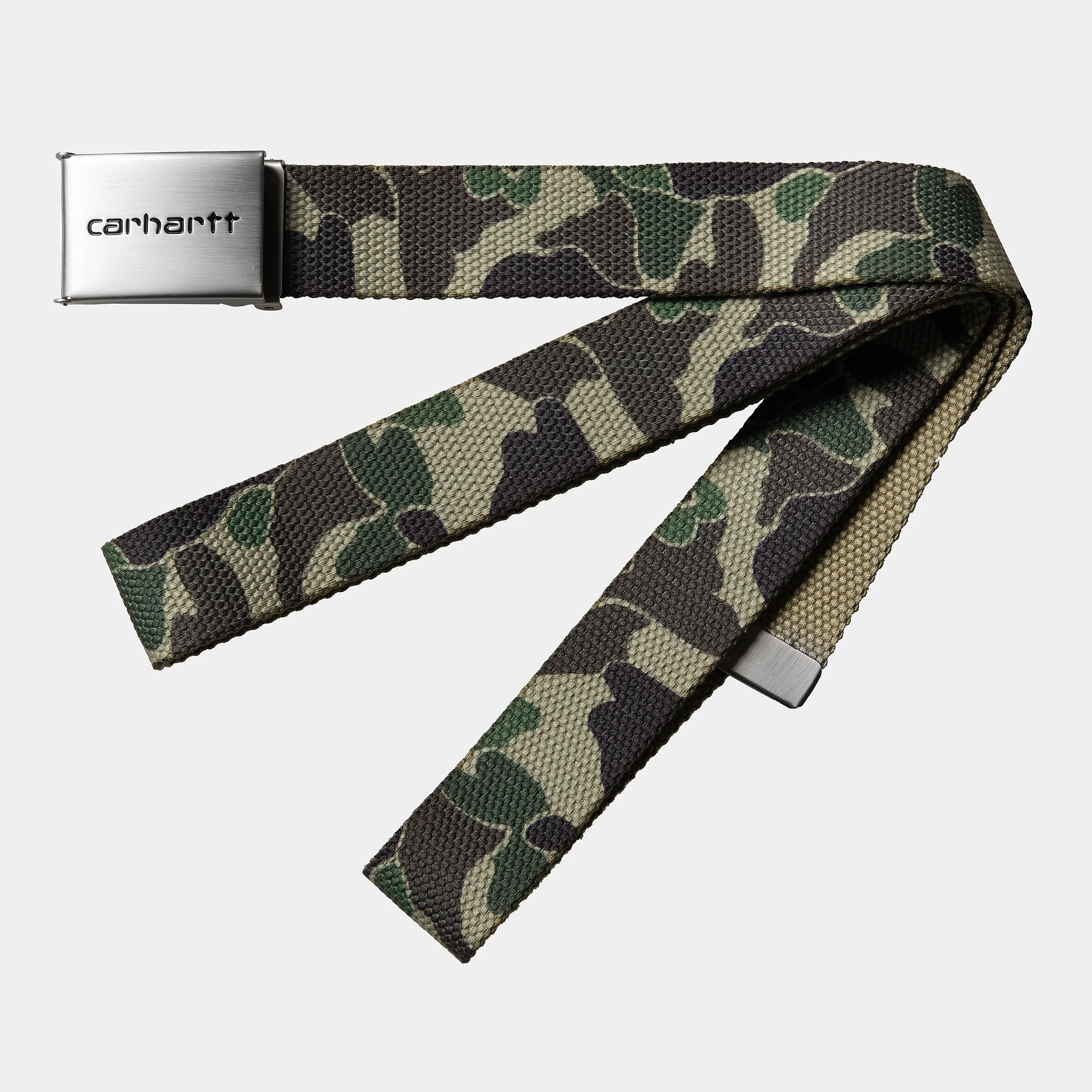 Carhartt WIP Unisex Chrome Clip Belt - Camo Duck Green sold by The Foot Factory