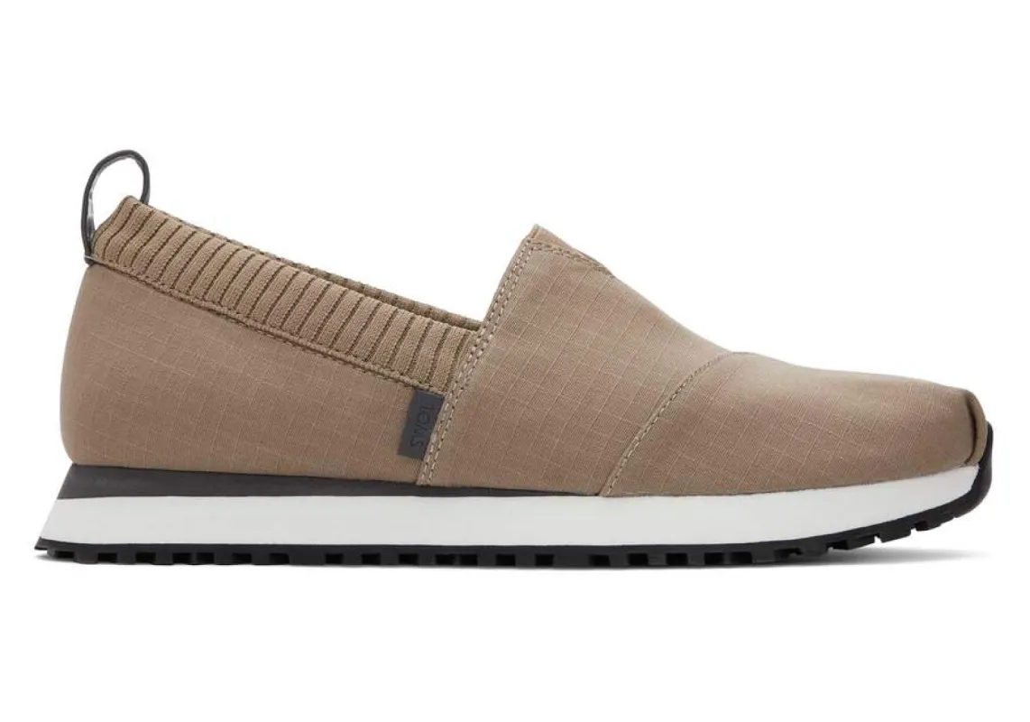 TOMS Mens Resident 2.0 Ripstop Trainers - Taupe sold by The Foot Factory