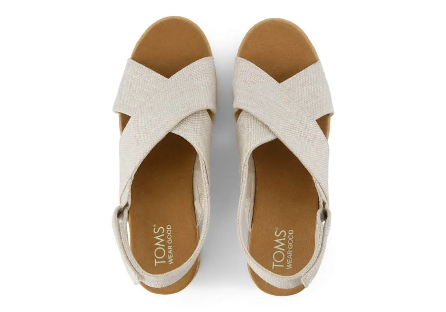 TOMS Womens Diana Crossover Wedge Sandal - Natural sold by The Foot Factory product image thumbnail 5