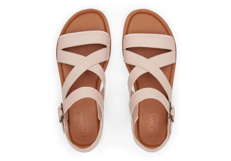 TOMS Womens Sloane Leather Strappy Sandal - Pink sold by The Foot Factory product image thumbnail 5