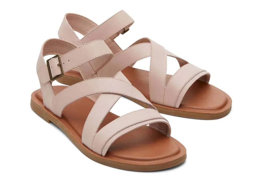 TOMS Womens Sloane Leather Strappy Sandal - Pink sold by The Foot Factory product image thumbnail 2