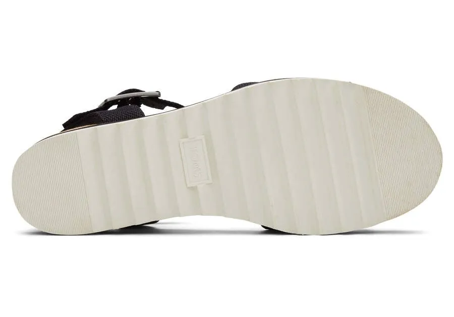 TOMS Womens Diana Wide Width Wedge Sandal - Black sold by The Foot Factory product image thumbnail 4