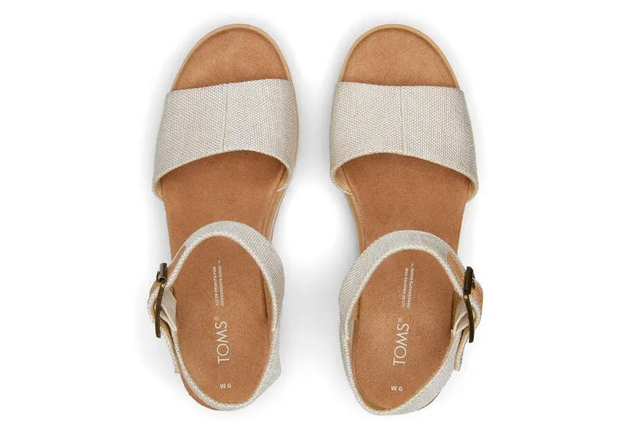 TOMS Womens Diana Wide Width Wedge Sandal - Natural sold by The Foot Factory product image thumbnail 5