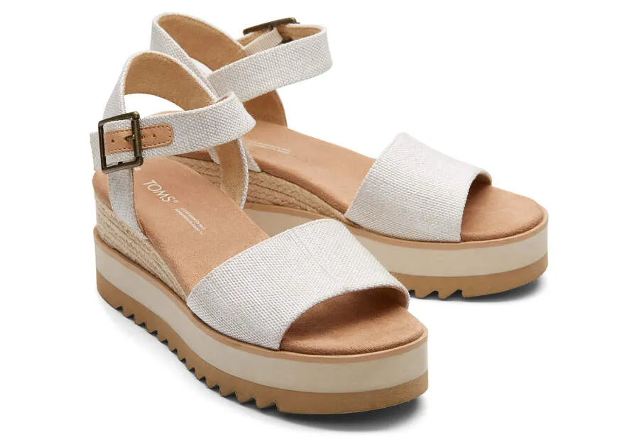 TOMS Womens Diana Wide Width Wedge Sandal - Natural sold by The Foot Factory product image thumbnail 2
