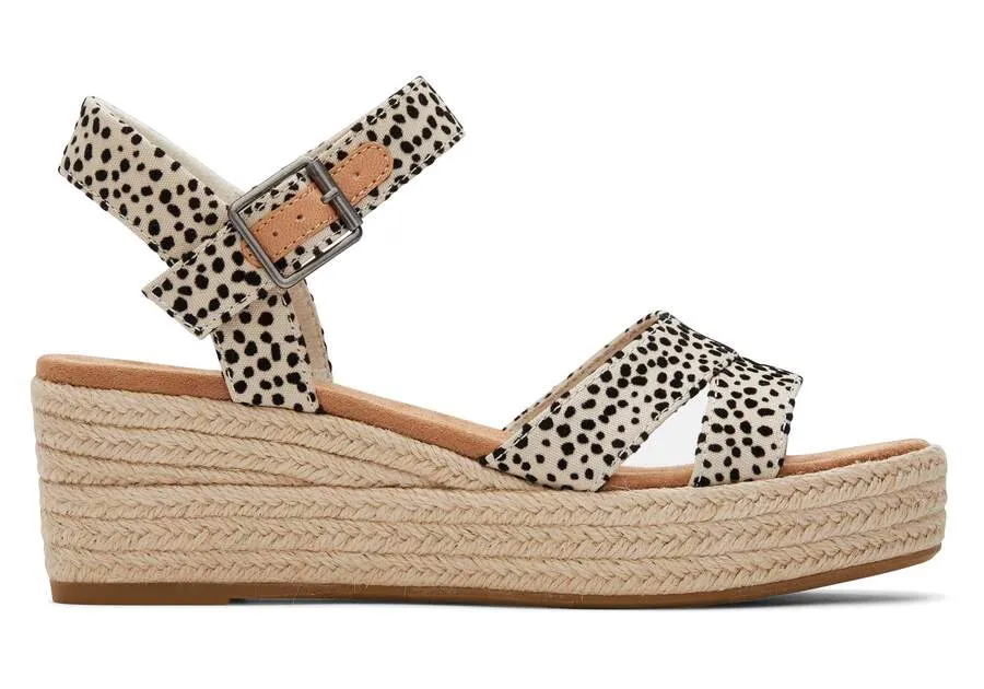TOMS Womens Audrey Wedge Sandal - Cheetah sold by The Foot Factory