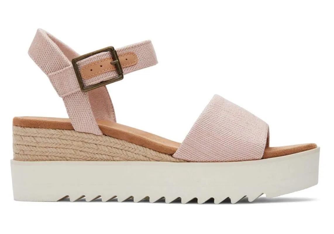 TOMS Womens Diana Wedge Sandal - Rose sold by The Foot Factory