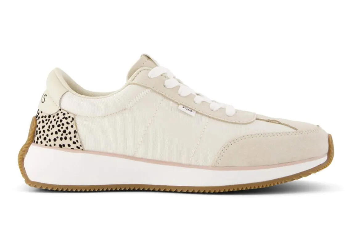 TOMS Womens Wyndon Natural Mini Cheetah Trainers - Off White made by Toms