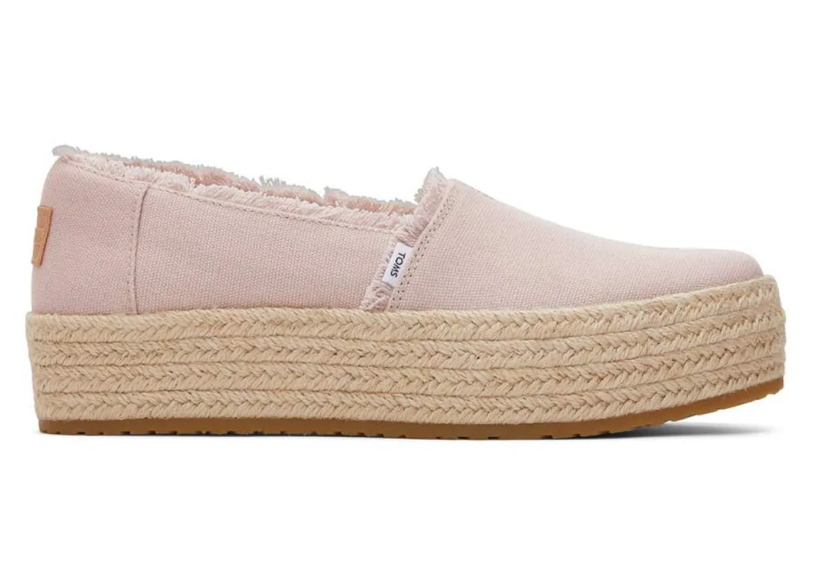 TOMS Womens Valencia Platform Espadrille - Ballet Pink sold by The Foot Factory