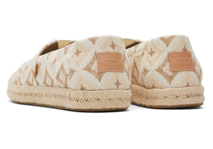 TOMS Womens Alpargata Rope Natural Geometric Espadrille - Natural sold by The Foot Factory product image thumbnail 3