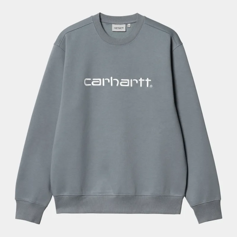 Carhartt WIP Mens Carhartt WIP Sweat Top - Dove Grey / Wax sold by The Foot Factory