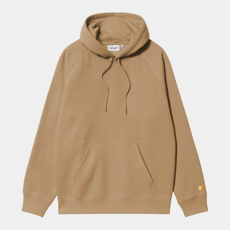 Carhartt WIP Mens Chase Hoodie - Peanut sold by The Foot Factory