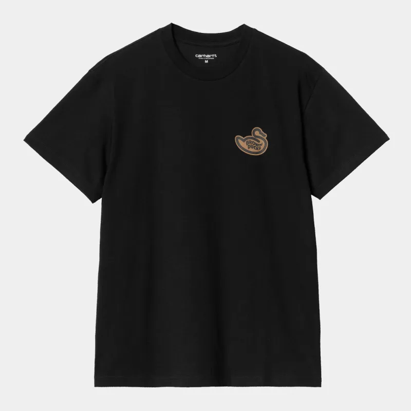 Carhartt WIP Mens Brown Ducks T-Shirt - Black sold by The Foot Factory