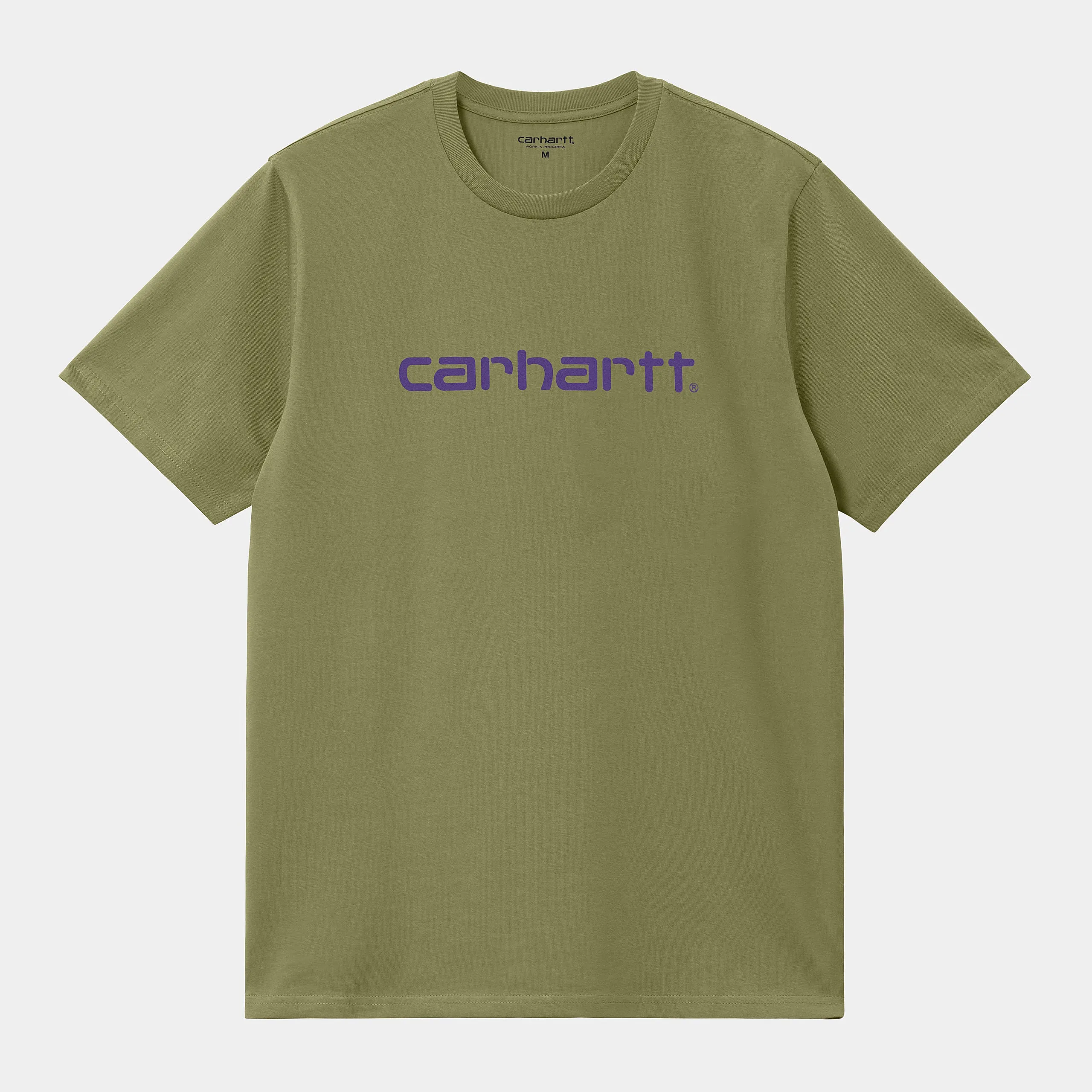 Carhartt WIP Mens Script Short Sleeve T-Shirt - Capulet / Aura sold by The Foot Factory