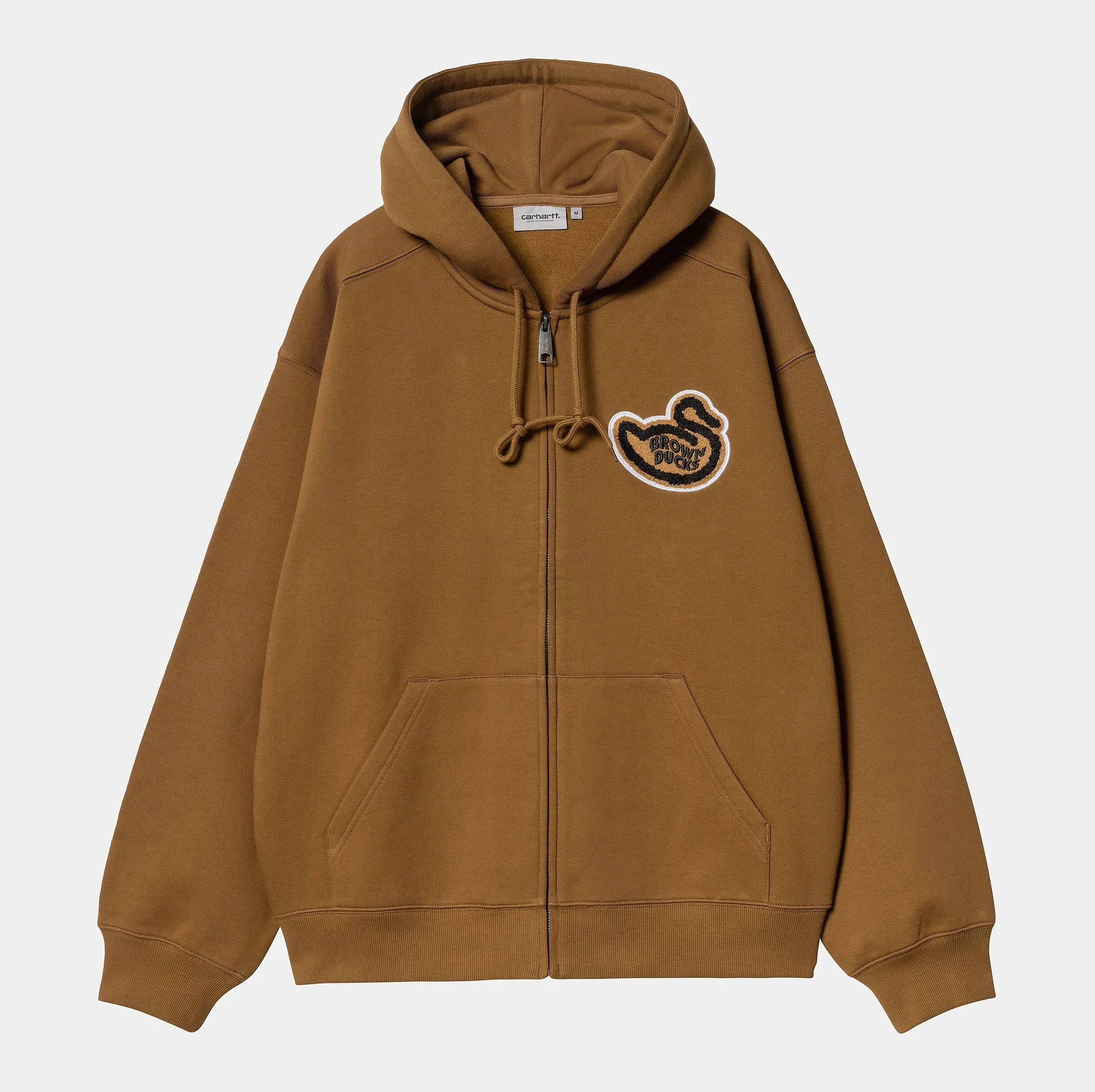 Carhartt WIP Mens Brown Ducks Hooded Jacket - Hamilton Brown sold by The Foot Factory