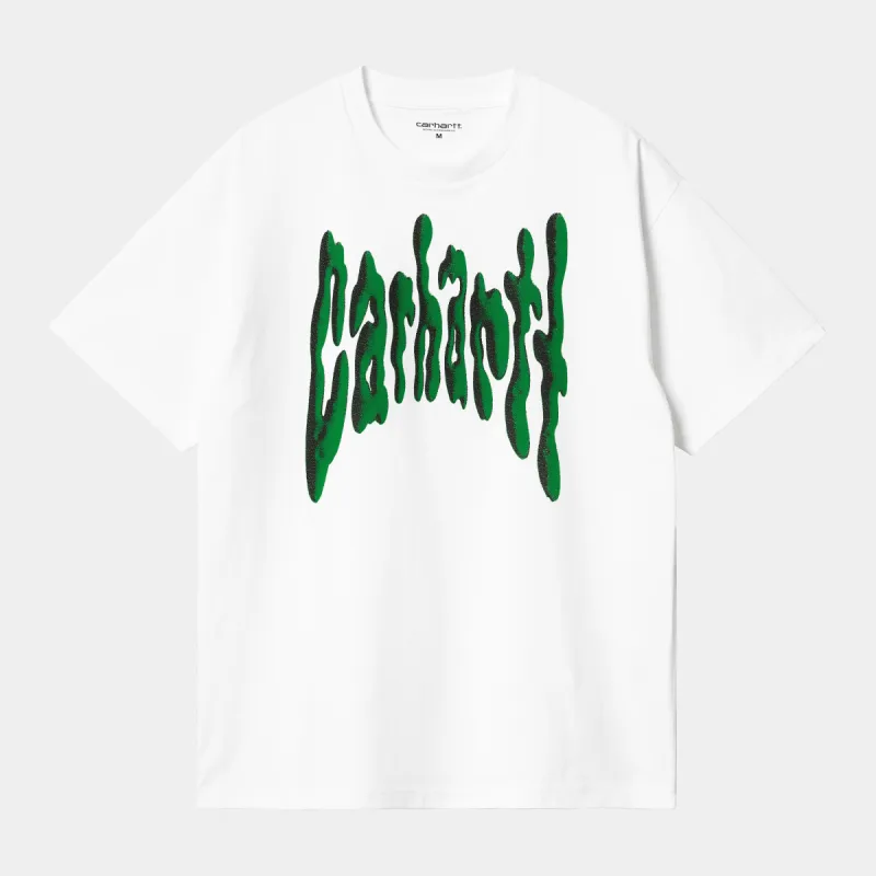 Carhartt WIP Mens Goo Short Sleeve T-Shirt - White sold by The Foot Factory