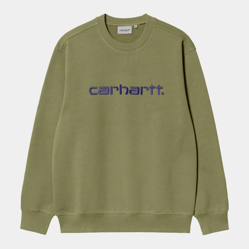 Carhartt WIP Mens Carhartt WIP Sweat Top - Capulet / Aura sold by The Foot Factory