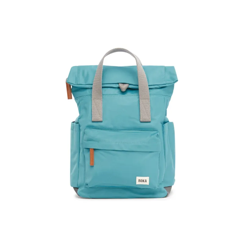 ROKA Canfield B Petrol Small Recycled Nylon Bag sold by The Foot Factory