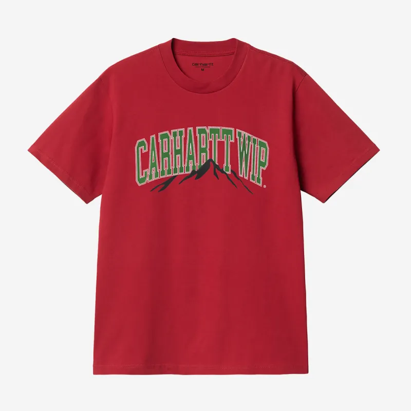 Carhartt WIP Mens Mountain College T-Shirt - Cherry sold by The Foot Factory