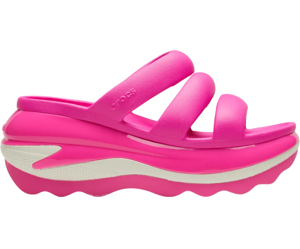 Crocs Unisex Classic Mega Crush Triple Strap Sandal - Pink Crush sold by The Foot Factory