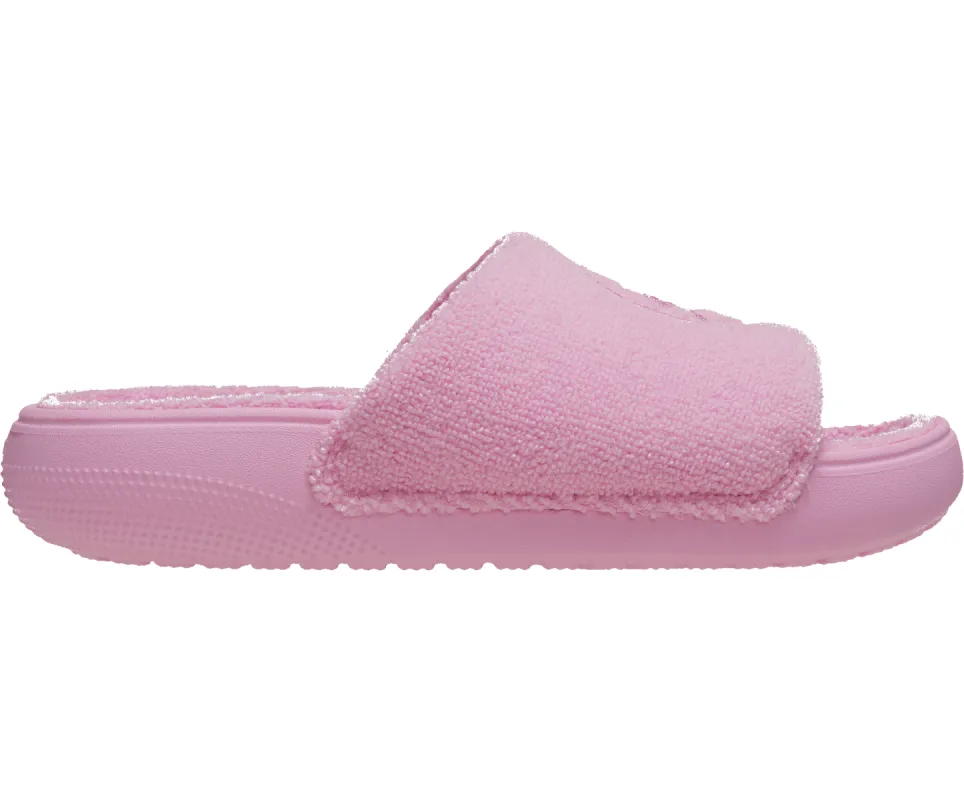 Crocs Unisex Classic Towel Slide - Pink Tweed sold by The Foot Factory