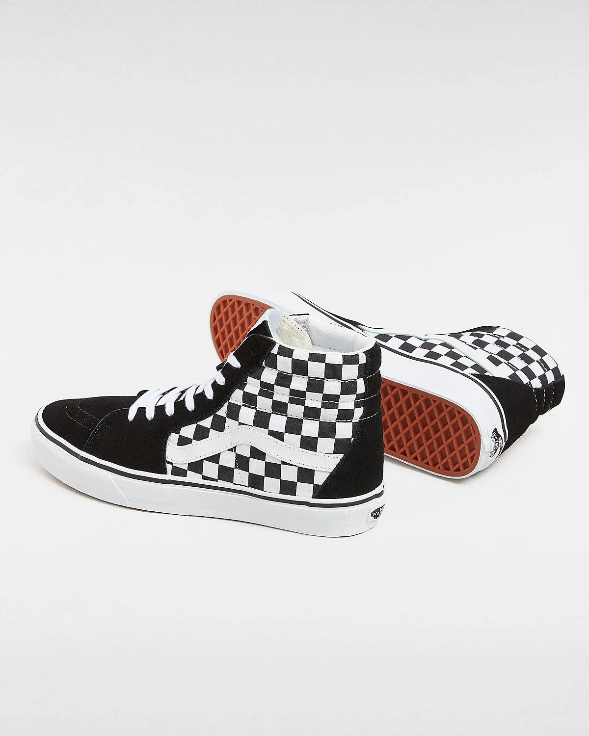 VANS Unisex Sk8-Hi Checkerboard Trainers - Black / White sold by The Foot Factory product image thumbnail 3