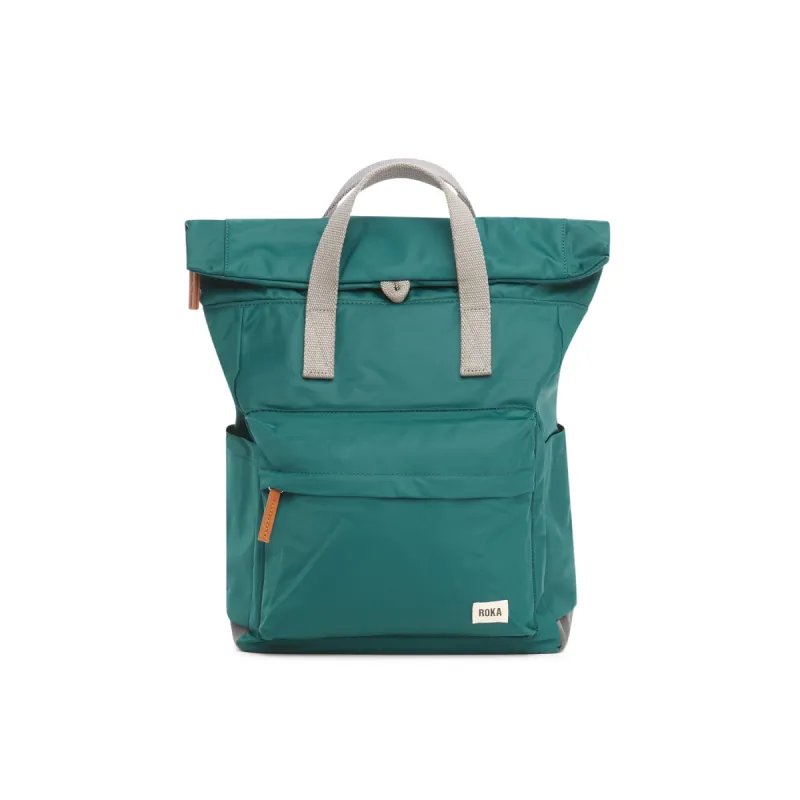 ROKA Canfield B Teal Medium Recycled Nylon Bag sold by The Foot Factory