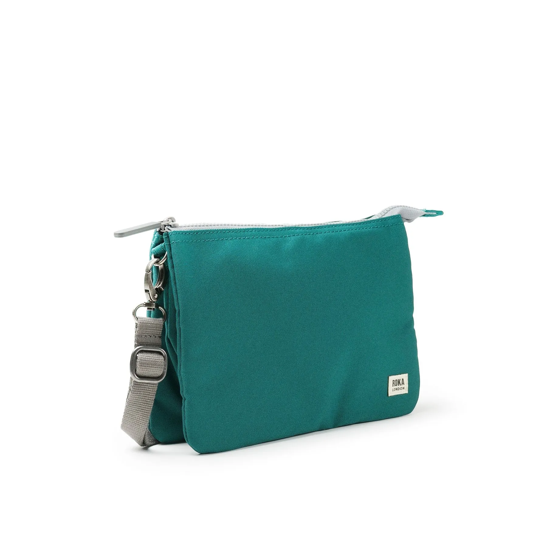 ROKA Carnaby Crossbody Teal XL Recycled Canvas Bag sold by The Foot Factory product image thumbnail 2