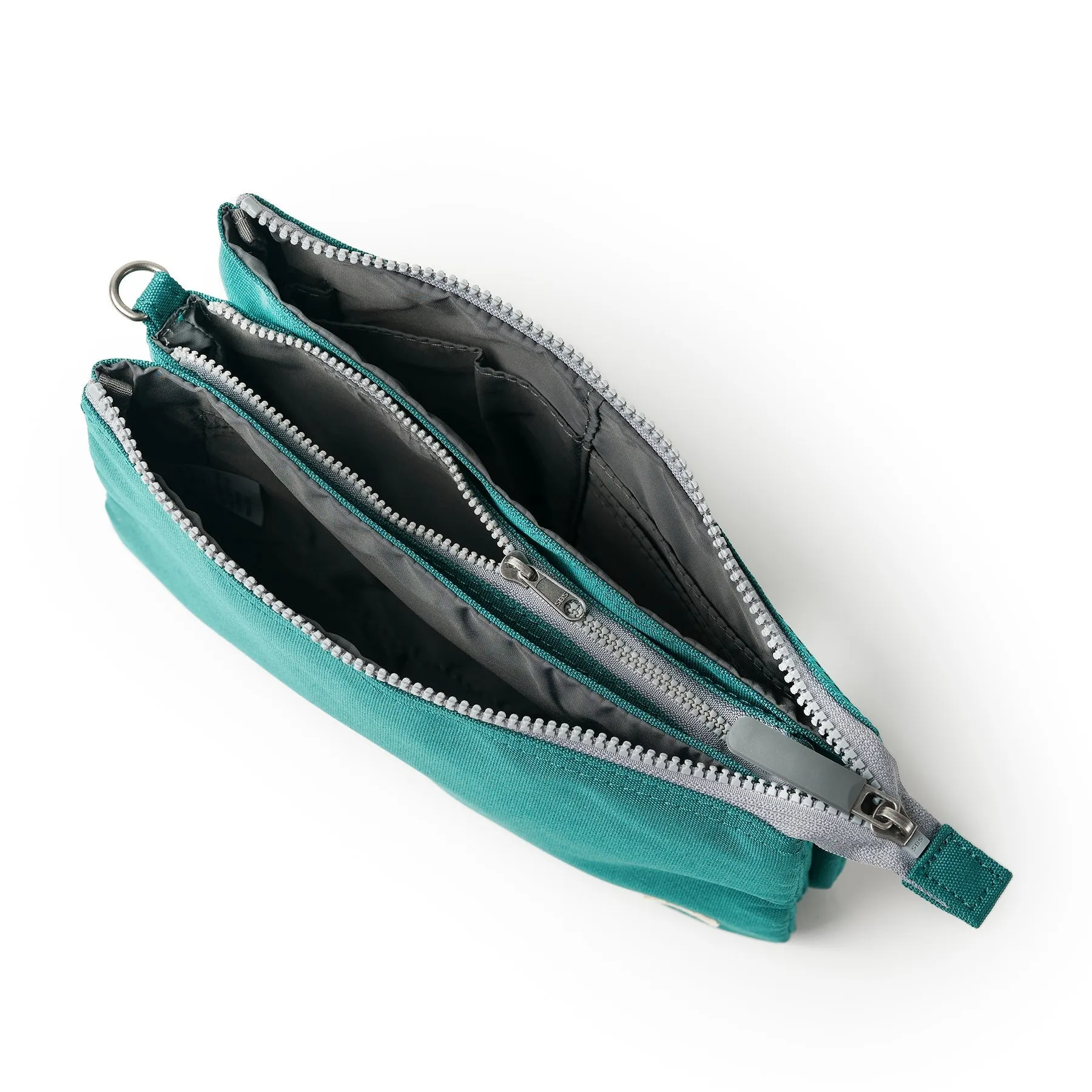 ROKA Carnaby Crossbody Teal XL Recycled Canvas Bag sold by The Foot Factory product image thumbnail 4