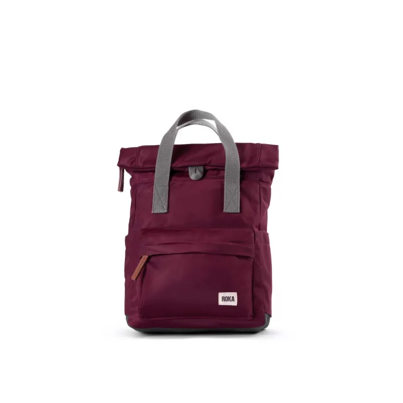 ROKA Canfield B Plum Small Recycled Nylon Bag sold by The Foot Factory