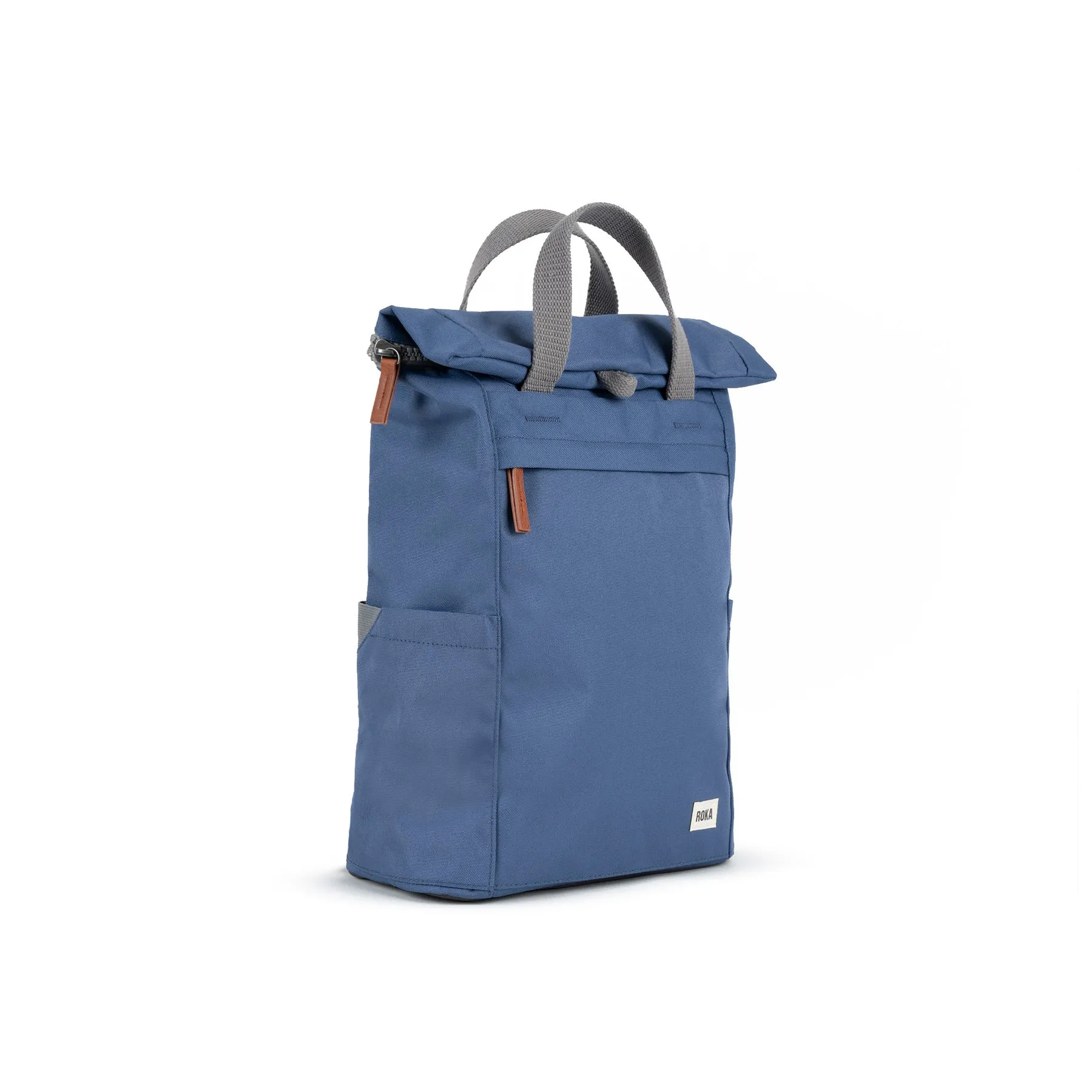 ROKA Finchley A Burnt Blue Medium Recycled Canvas Bag sold by The Foot Factory product image thumbnail 2