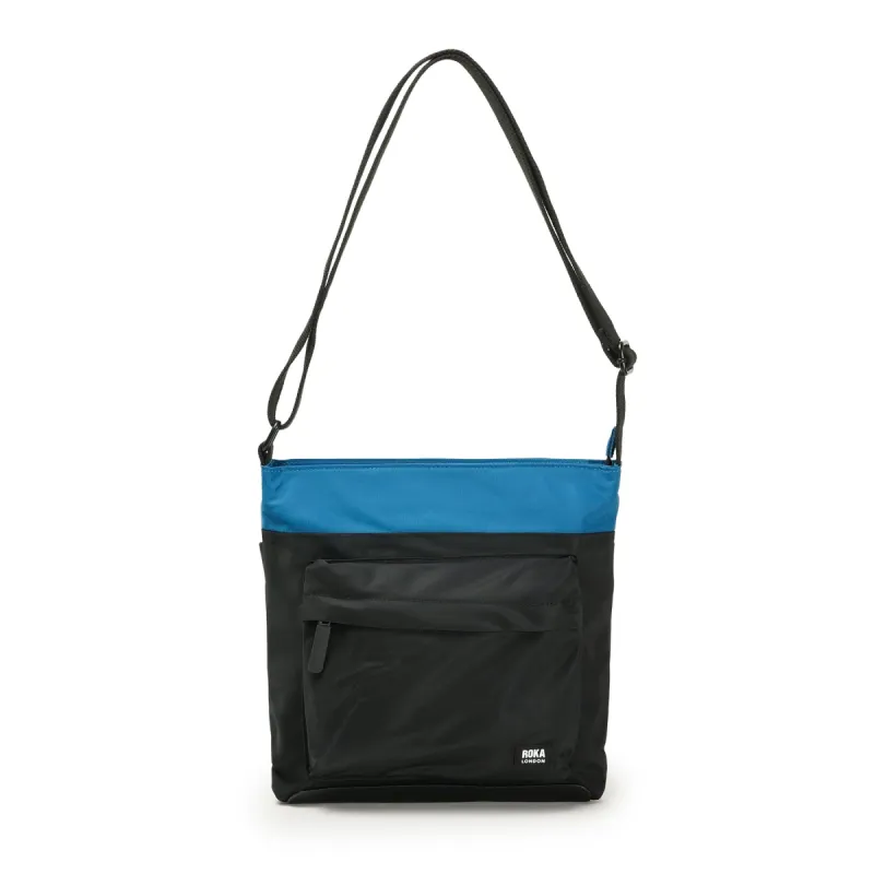 ROKA Creative Waste Kennington B Black / Sea Port Medium Recycled Nylon Bag sold by The Foot Factory