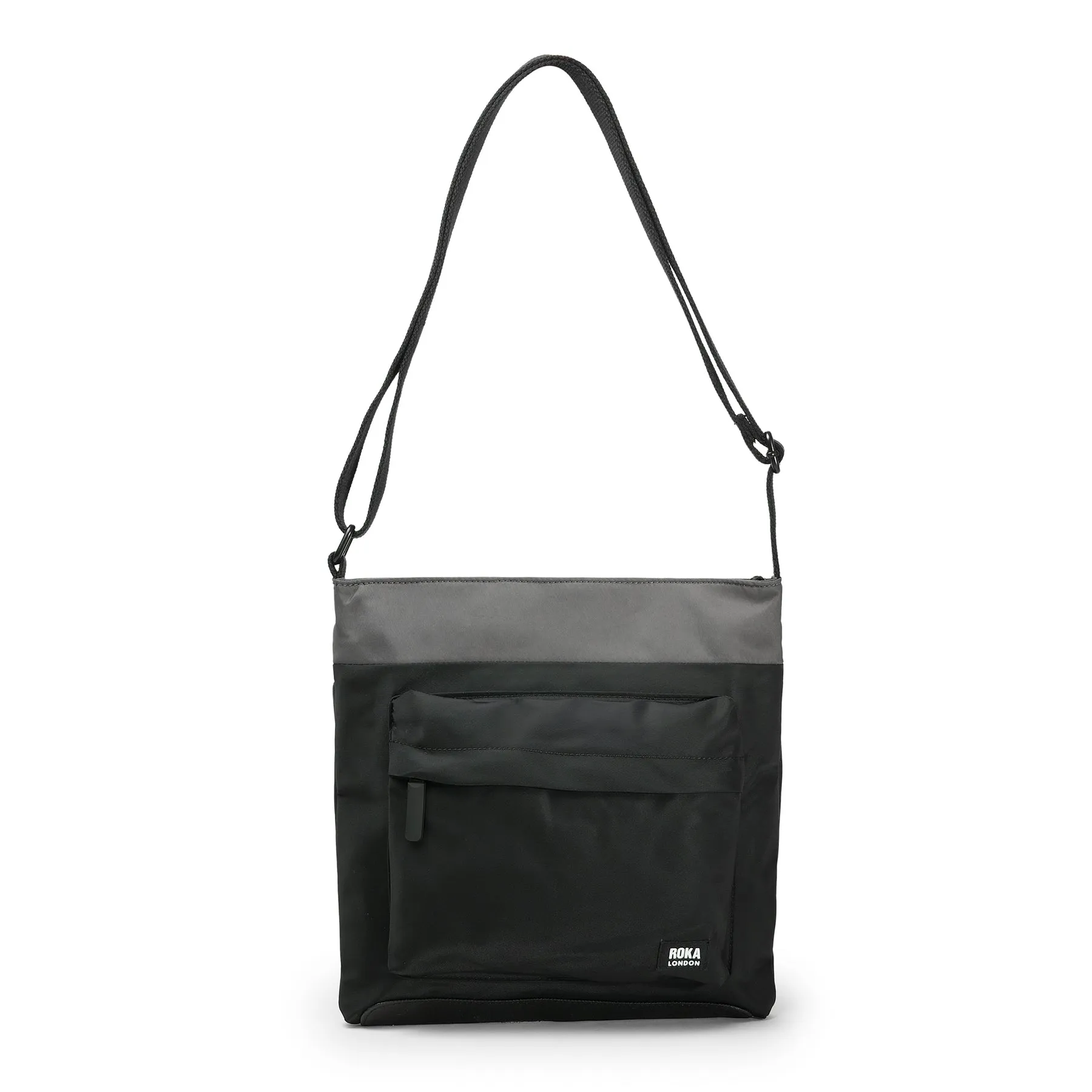 ROKA Creative Waste Kennington B Black / Graphite Medium Recycled Nylon Bag sold by The Foot Factory