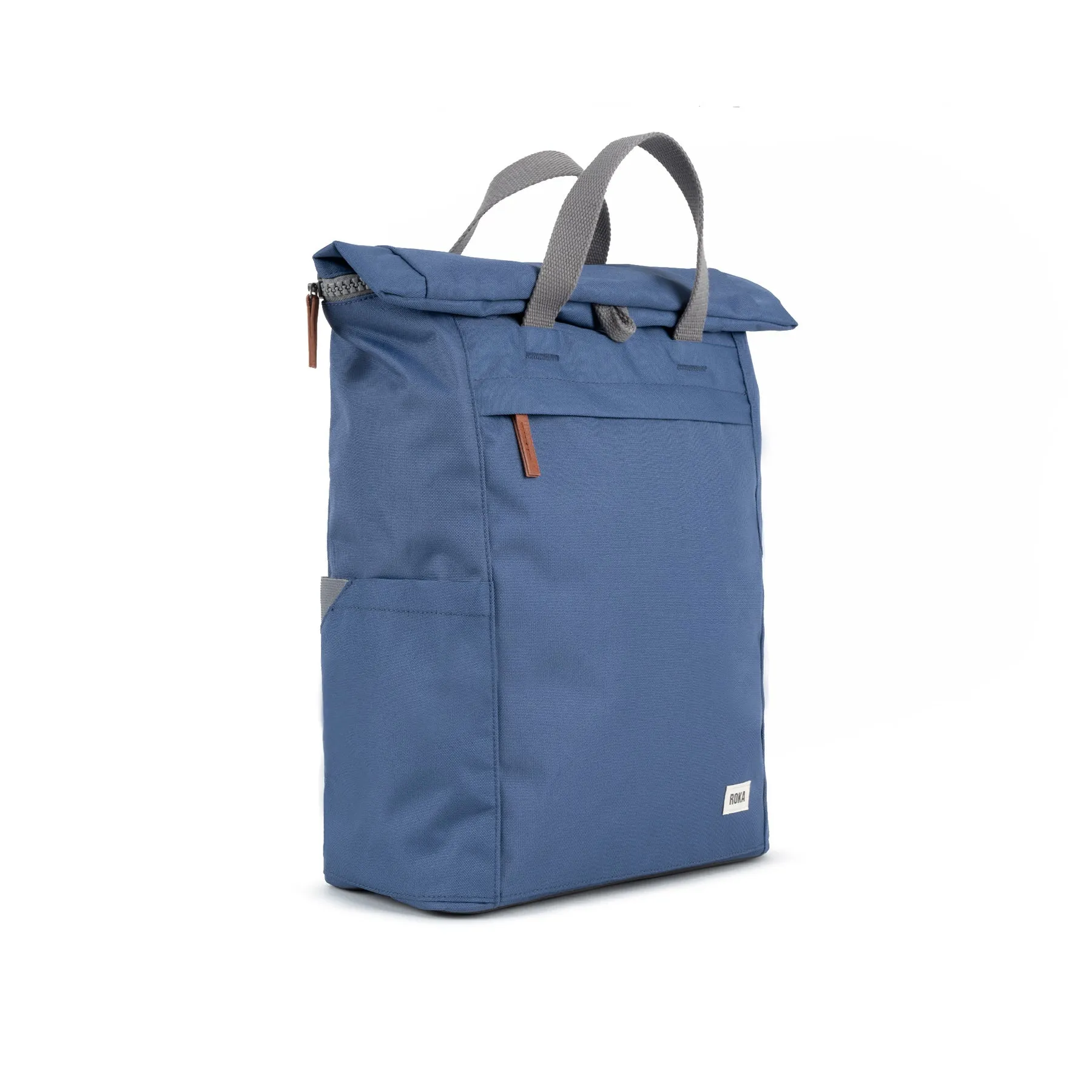 ROKA Finchley A Burnt Blue Large Recycled Canvas Bag - OS sold by The Foot Factory product image thumbnail 2