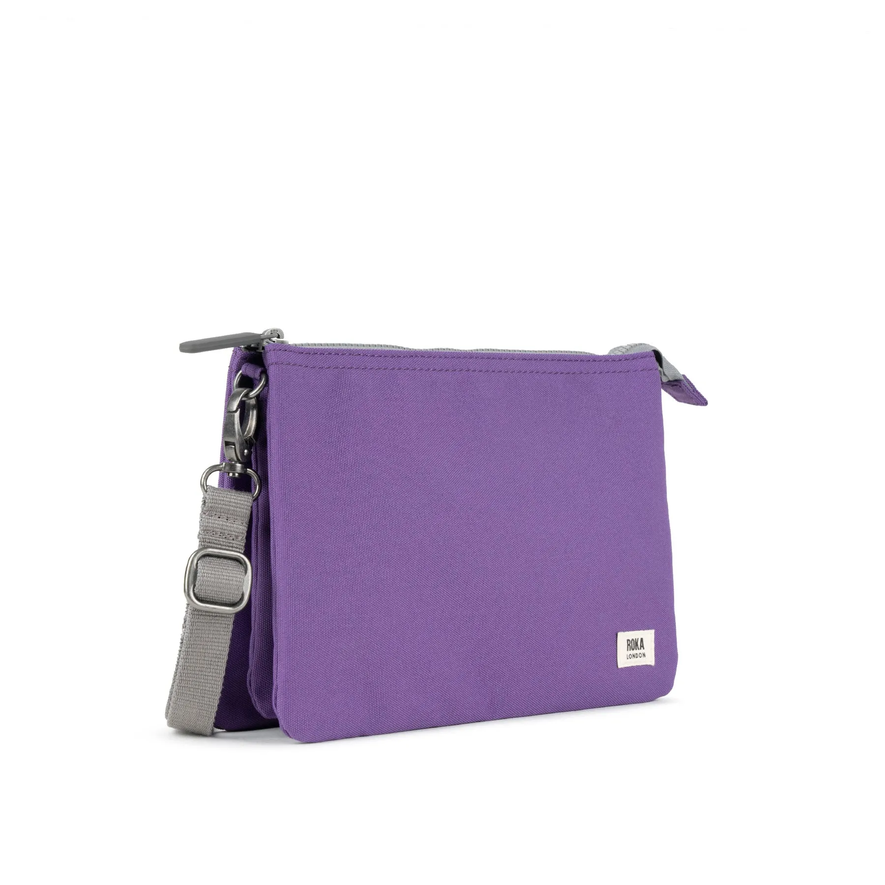 ROKA Carnaby Crossbody Imperial Purple XL Recycled Canvas Bag sold by The Foot Factory product image thumbnail 2