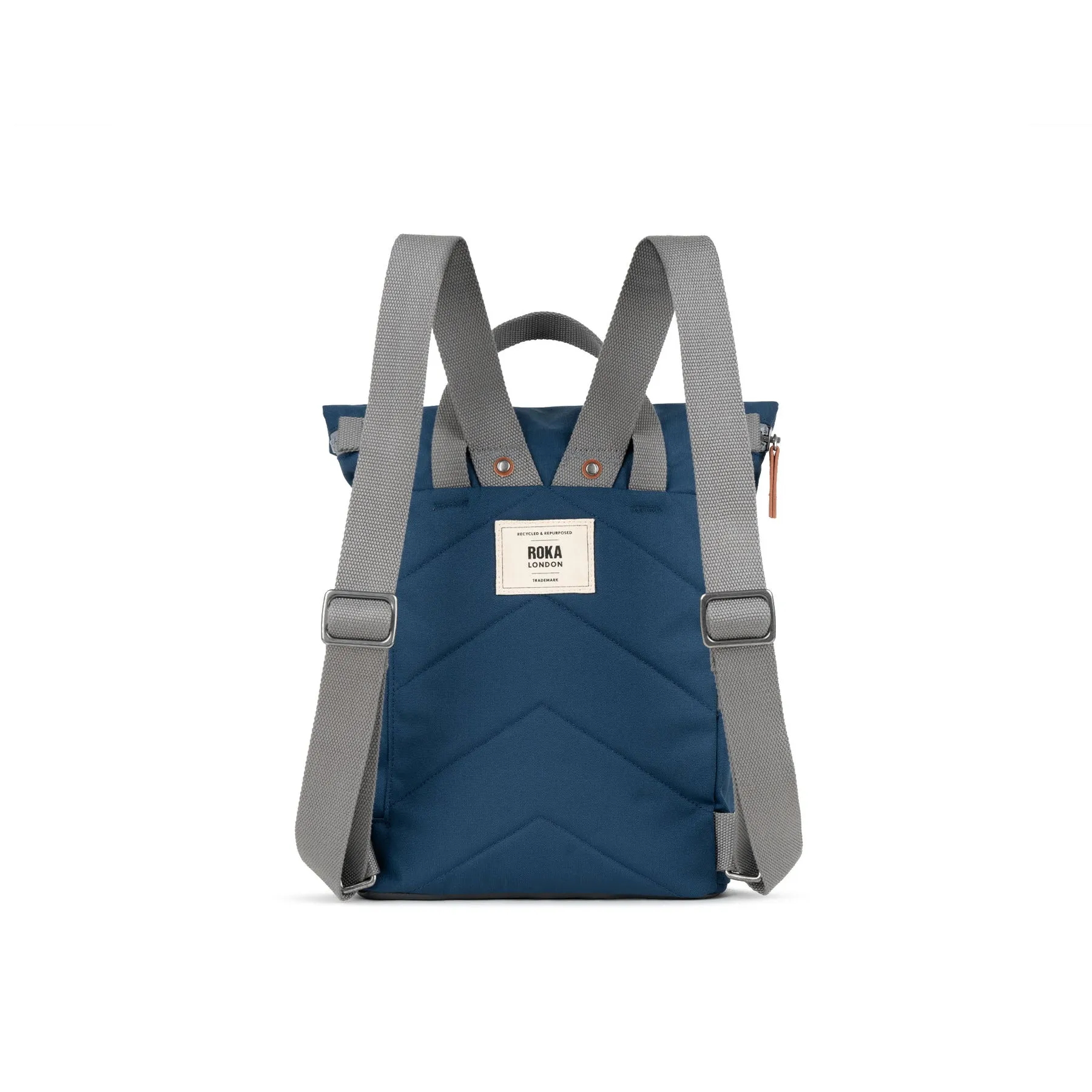 ROKA Finchley A Deep Blue Medium Recycled Canvas Bag sold by The Foot Factory product image thumbnail 3