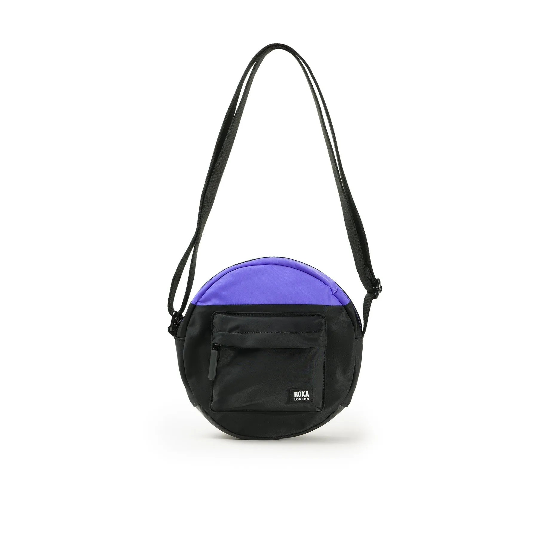 ROKA Creative Waste Paddington B Black / Simple Purple Small Recycled Nylon Bag sold by The Foot Factory