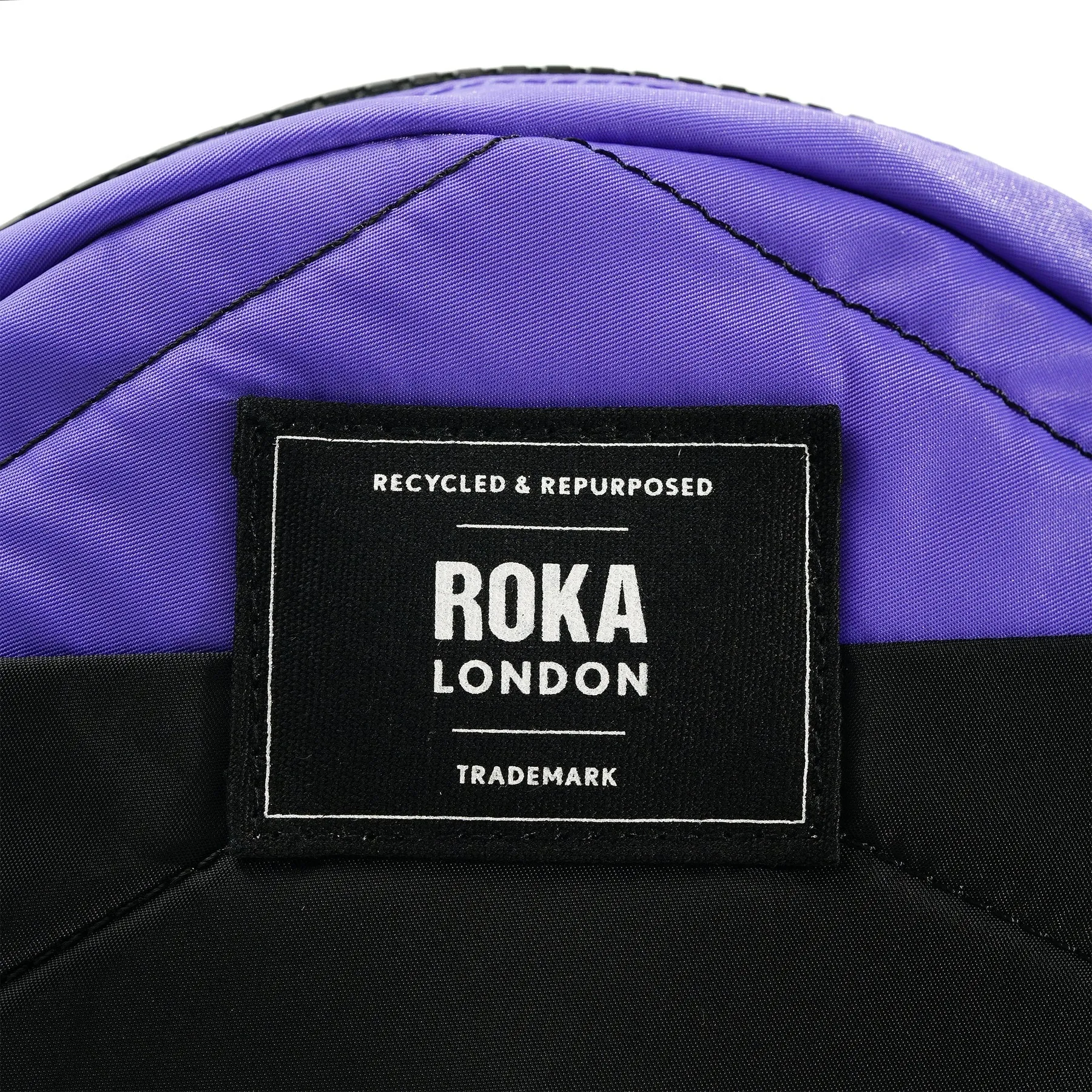 ROKA Creative Waste Paddington B Black / Simple Purple Small Recycled Nylon Bag sold by The Foot Factory product image thumbnail 5